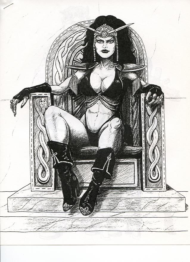 mad queen on throne